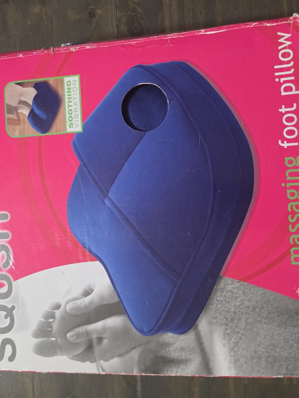 Homedics Blue Massaging Foot Pillow with Vibration